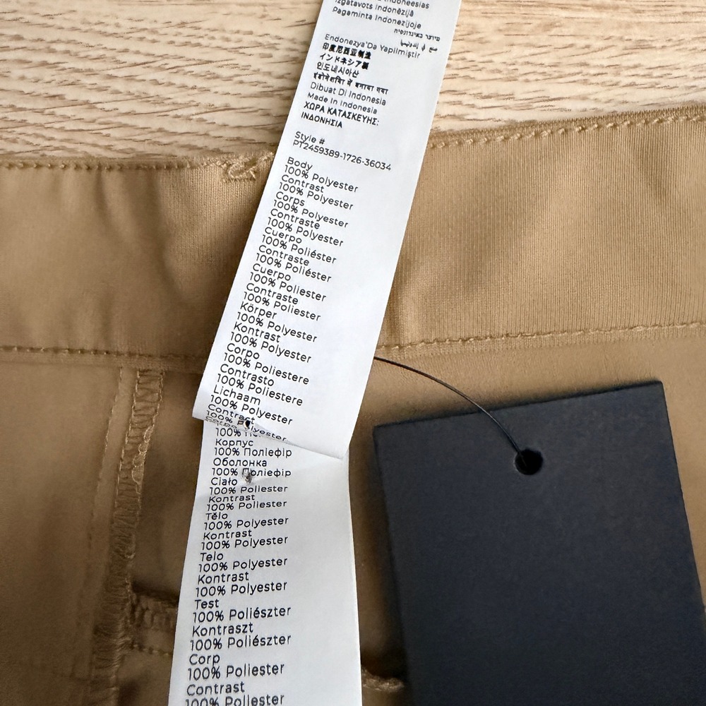 Fabletics The Don 5 Pocket Pant Slim Fit Mens Actual 36x33 Brown Performance NEW - Picture 4 of 7